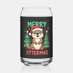 Merry Ottermas Funny Otter Animal Christmas Liebha Dosenglas
