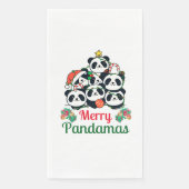 Merry Pandamas Pun Panda Weihnachten Serviette (Vorderseite)