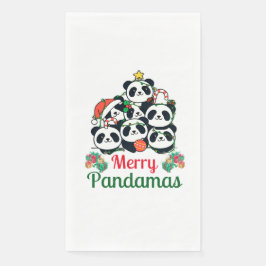 Merry Pandamas Pun Panda Weihnachten Serviette