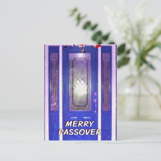 Merry Passover Postcard Feiertagspostkarte (Stehend Vorderseite)