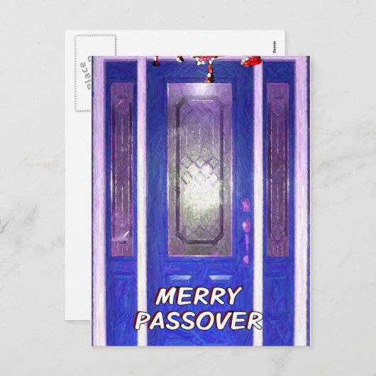 Merry Passover Postcard Feiertagspostkarte (Vorne/Hinten)