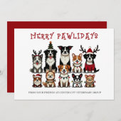 Merry Pawlidays Veterinary Feiertagskarte (Vorne/Hinten)