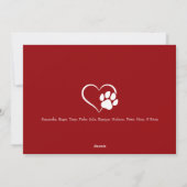 Merry Pawlidays Veterinary Feiertagskarte (Rückseite)