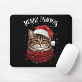 Merry Pawmas Funny Santa Cat Christmas For Kitten Mousepad (Mit Mouse)