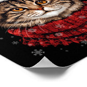 Merry Pawmas Funny Santa Cat Christmas For Kitten Poster (Ecke)