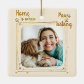 Merry Pawmas Home Is Where Paw Belongs Ceramic Orn Keramikornament (Rückseite)