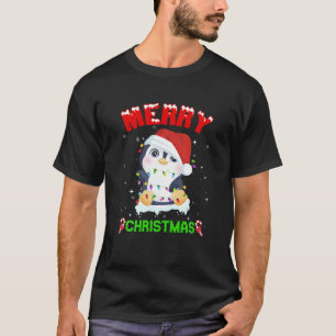 Merry Penguin Christmas Pajama Ugly Sweater Santa T-Shirt