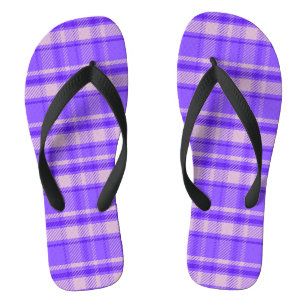 Merry Peri Kariert, Lila Tartan Badesandalen