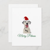 Merry Petmas Dalmatiner Hund Weihnachtskarte Feiertagskarte (Vorne/Hinten)
