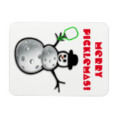 Merry Picklemas Snowman Magnet (Horizontal)