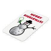 Merry Picklemas Snowman Magnet (Linke Seite)