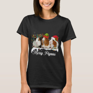Merry Pigmas 2022 Funny Christmas Tree Xmas Licht T-Shirt