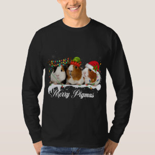 Merry Pigmas 2022 Funny Christmas Tree Xmas Licht T-Shirt