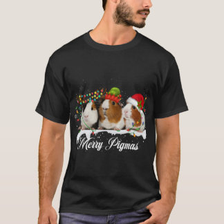 Merry Pigmas 2022 Funny Christmas Tree Xmas Licht T-Shirt