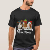 Merry Pigmas 2022 Funny Christmas Tree Xmas Licht T-Shirt (Vorderseite)