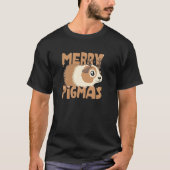 Merry Pigmas Funny Guinea Pig für Weihnachten Pull T-Shirt (Vorderseite)