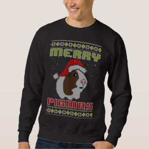 Merry Pigmas Funny Guinea Schweine Liebhaber Weihn Sweatshirt