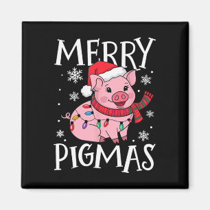 Merry Pigmas Funny Pig Weihnachten Weihnachten Wei Magnet