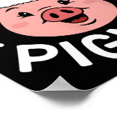 Merry Pigmas Funny Pig Weihnachten Weihnachten Wei Poster (Ecke)