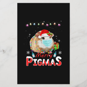Merry Pigmas Gesicht Maske Funny Guinea Pig Weihna