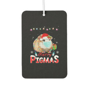 Merry Pigmas Gesicht Maske Funny Guinea Pig Weihna Autolufterfrischer