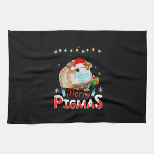 Merry Pigmas Gesicht Maske Funny Guinea Pig Weihna Geschirrtuch