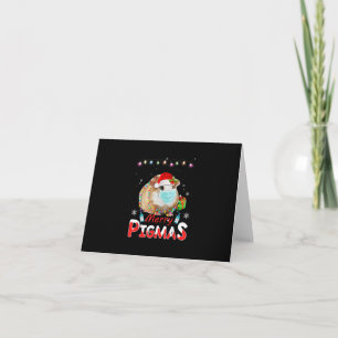 Merry Pigmas Gesicht Maske Funny Guinea Pig Weihna Karte