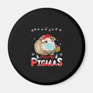 Merry Pigmas Gesicht Maske Funny Guinea Pig Weihna Magnet