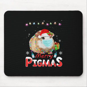 Merry Pigmas Gesicht Maske Funny Guinea Pig Weihna Mousepad