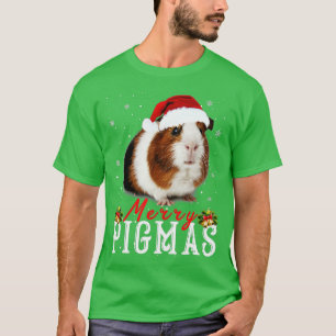 Merry Pigmas Gesicht Maske Funny Guinea Pig Weihna T-Shirt