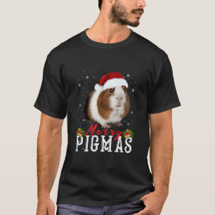 Merry Pigmas Gesicht Maske Funny Guinea Pig Weihna T-Shirt