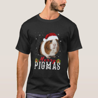 Merry Pigmas Gesicht Maske Funny Guinea Pig Weihna T-Shirt
