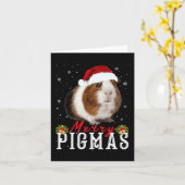 Merry Pigmas Gesicht Maske Spaß Guinea Pig Christm Karte (Gelbe Blume)