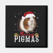 Merry Pigmas Gesicht Maske Spaß Guinea Pig Christm Magnet (Vorne)