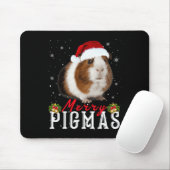 Merry Pigmas Gesicht Maske Spaß Guinea Pig Christm Mousepad (Mit Mouse)