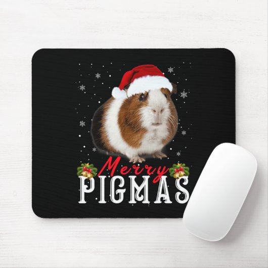 Merry Pigmas Gesicht Maske Spaß Guinea Pig Christm Mousepad (Mit Mouse)