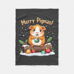 Merry Pigmas Guinea Pig Weihnachten Weihnachten Fleecedecke