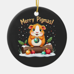Merry Pigmas Guinea Pig Weihnachten Weihnachten Keramik Ornament