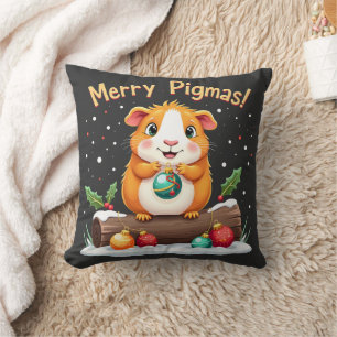 Merry Pigmas Guinea Pig Weihnachten Weihnachten Kissen