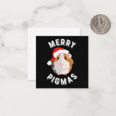 Merry Pigmas Niedliche und lustige Guinea Weihnach Mitteilungskarte (Vorderseite/Rückseite Beispiel)