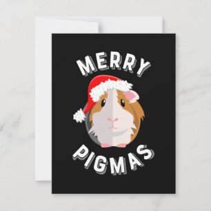 Merry Pigmas Niedliche und lustige Guinea Weihnach Mitteilungskarte