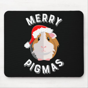 Merry Pigmas Niedliche und lustige Guinea Weihnach Mousepad