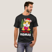 Merry Pigmas Pajama Funny Guinea Pig Weihnachten T-Shirt (Vorne ganz)