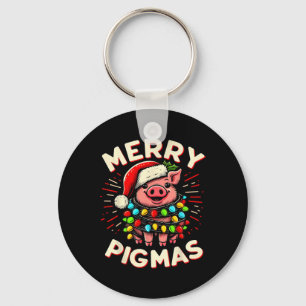 Merry Pigmas Pig Weihnachten Weihnachten Weihnacht Schlüsselanhänger
