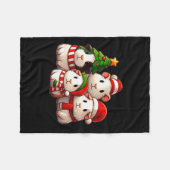 Merry Pigmas Weihnachten Guinea Schweinezucht Fleecedecke (Vorderseite (Horizontal))