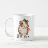 Merry Pigmas Weihnachts-Guinea Schweinekaffee Kaffeetasse (Links)