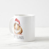 Merry Pigmas Weihnachts-Guinea Schweinekaffee Kaffeetasse (Vorderseite Links)