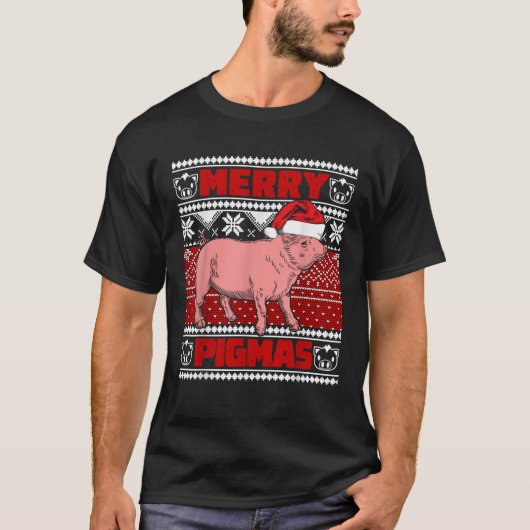 Merry Pigmas Weihnachtsgeschenk Funny Christmas Pi T-Shirt (Vorderseite)