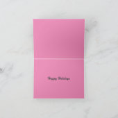 Merry Pink Christmas Feiertagskarte (Innenseite)