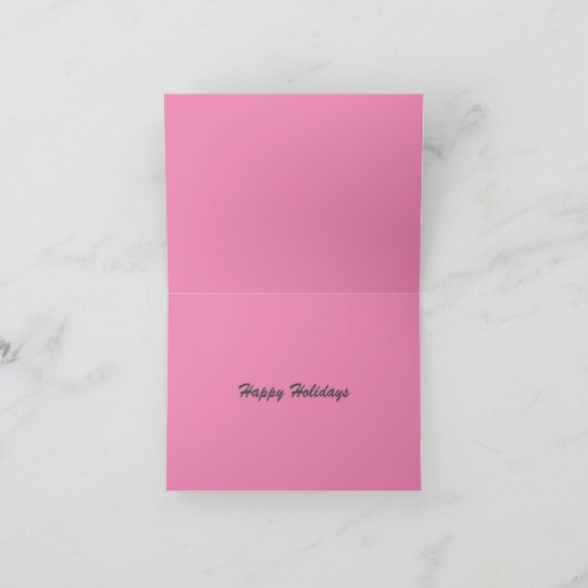 Merry Pink Christmas Feiertagskarte (Innenseite)